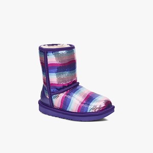 Ugg Classic Short II Rainbow Kids Classic Boots Purple/Multicolor (4960SBEZK)